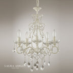 Laura Ashley Shamley 5lt Chandelier Matt White Glass