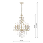 Laura Ashley Shamley 5lt Chandelier Matt White Glass