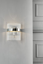 Laura Ashley Alexa Wall Light Glass and Polished Nickel