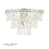 Laura Ashley Enid Wall Light Faceted Glass and Polished Nickel