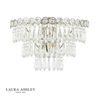 Laura Ashley Enid Wall Light Faceted Glass and Polished Nickel