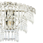 Laura Ashley Enid Wall Light Faceted Glass and Polished Nickel