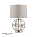 Laura Ashley Aidan Glass & Polished Chrome Globe Table Lamp with Shade