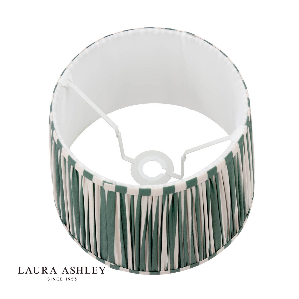 Laura Ashley Denwick Green Cotton Tapered Drum Shade 30cm/12 inch