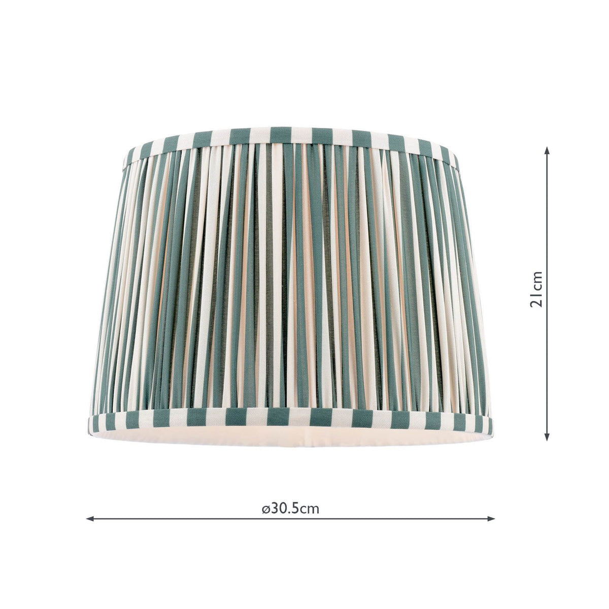 Laura Ashley Denwick Green Cotton Tapered Drum Shade 30cm/12 inch