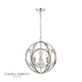 Laura Ashley Orbital 3 Light Pendant Polished Nickel