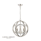 Laura Ashley Orbital 3 Light Pendant Polished Nickel