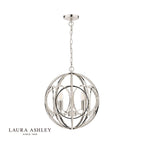 Laura Ashley Orbital 3 Light Pendant Polished Nickel