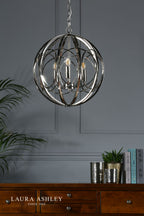 Laura Ashley Orbital 3 Light Pendant Polished Nickel