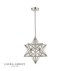 Laura Ashley Small Star Pendant Polished Silver and Glass