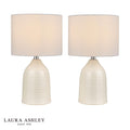 Laura Ashley Penny Twin Pack Table Lamp Cream With Shade