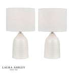 Laura Ashley Penny Twin Pack Table Lamp Cream With Shade