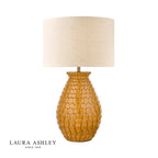 Laura Ashley Liza Table Lamp Orange Ceramic With Shade