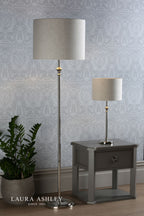 Laura Ashley Highgrove Table Lamp Polished Nickel With Shade