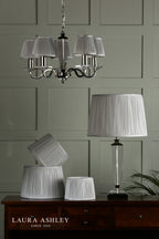 Laura Ashley Hemsley Silk Shade Silver 14cm/5 inch