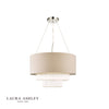 Laura Ashley Genevieve 5 Light Pendant Polished Chrome and Glass With Shade