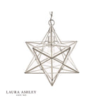 Laura Ashley Large Star Pendant Silver Glass