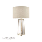 Laura Ashley Star Table Lamp Antique Brass and Glass With Shade
