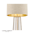 Laura Ashley Star Table Lamp Antique Brass and Glass With Shade