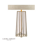 Laura Ashley Star Table Lamp Antique Brass and Glass With Shade