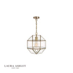 Laura Ashley Blackwell Pendant Antique Brass Glass