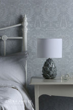 Laura Ashley Gresford Table Lamp Blue Ceramic With Shade