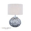Laura Ashley Elderdale Table Lamp Smoked Glass & Polished Chrome With Shade
