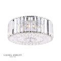 Laura Ashley Fernhurst Large 3 Light Flush Crystal & Polished Chrome