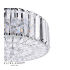 Laura Ashley Fernhurst Large 3 Light Flush Crystal & Polished Chrome