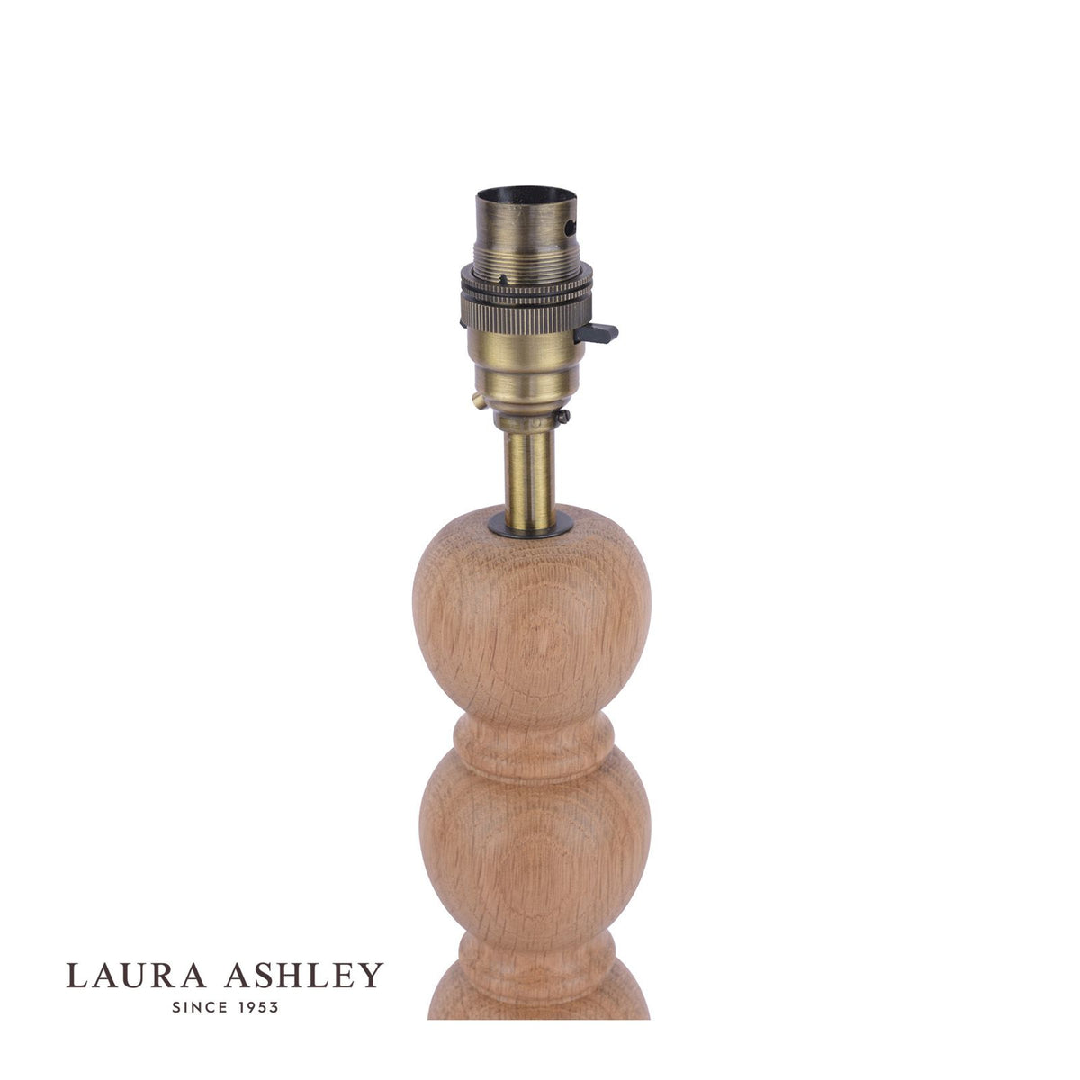 Laura Ashley Maria Table Lamp Wood & Antique Brass Base Only