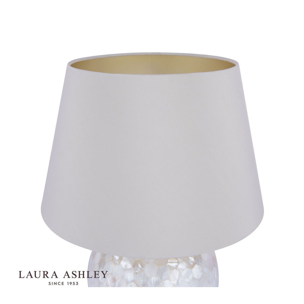 Laura Ashley Mathern Table Lamp Cream and Champagne With Shade