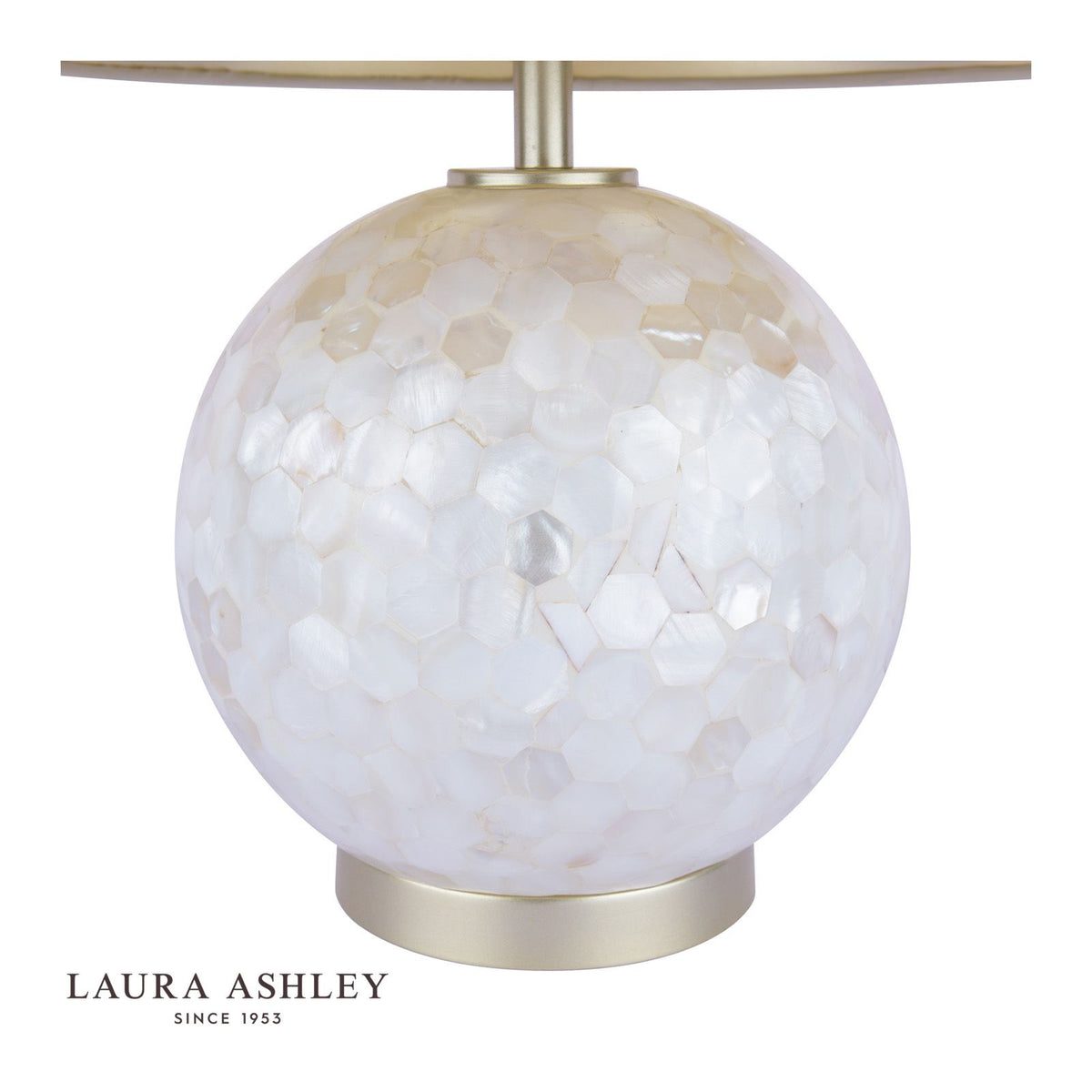 Laura Ashley Mathern Table Lamp Cream and Champagne With Shade