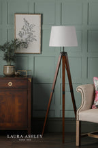 Laura Ashley Burdale Tripod Floor Lamp Dark Wood & Industrial Brass Base Only