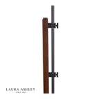 Laura Ashley Burdale Adjustable Floor Lamp Dark Wood & Industrial Brass Base Only