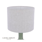 Laura Ashley Padley Table Lamp Green Ceramic & Antique Brass With Shade