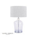 Laura Ashley Ockley Touch Table Lamp Polished Chrome & Glass With Shade