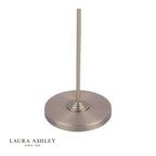 Laura Ashley Sorrento 3 Light Floor Lamp Matt Antique Brass & Blue Shade