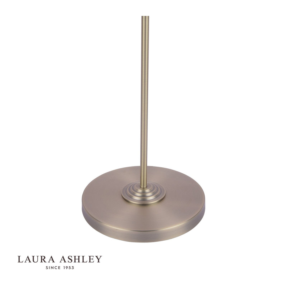 Laura Ashley Sorrento 3 Light Floor Lamp Matt Antique Brass & Blue Shade