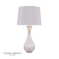 Laura Ashley Nevern Table Lamp Champagne Glass & Polished Chrome With Shade