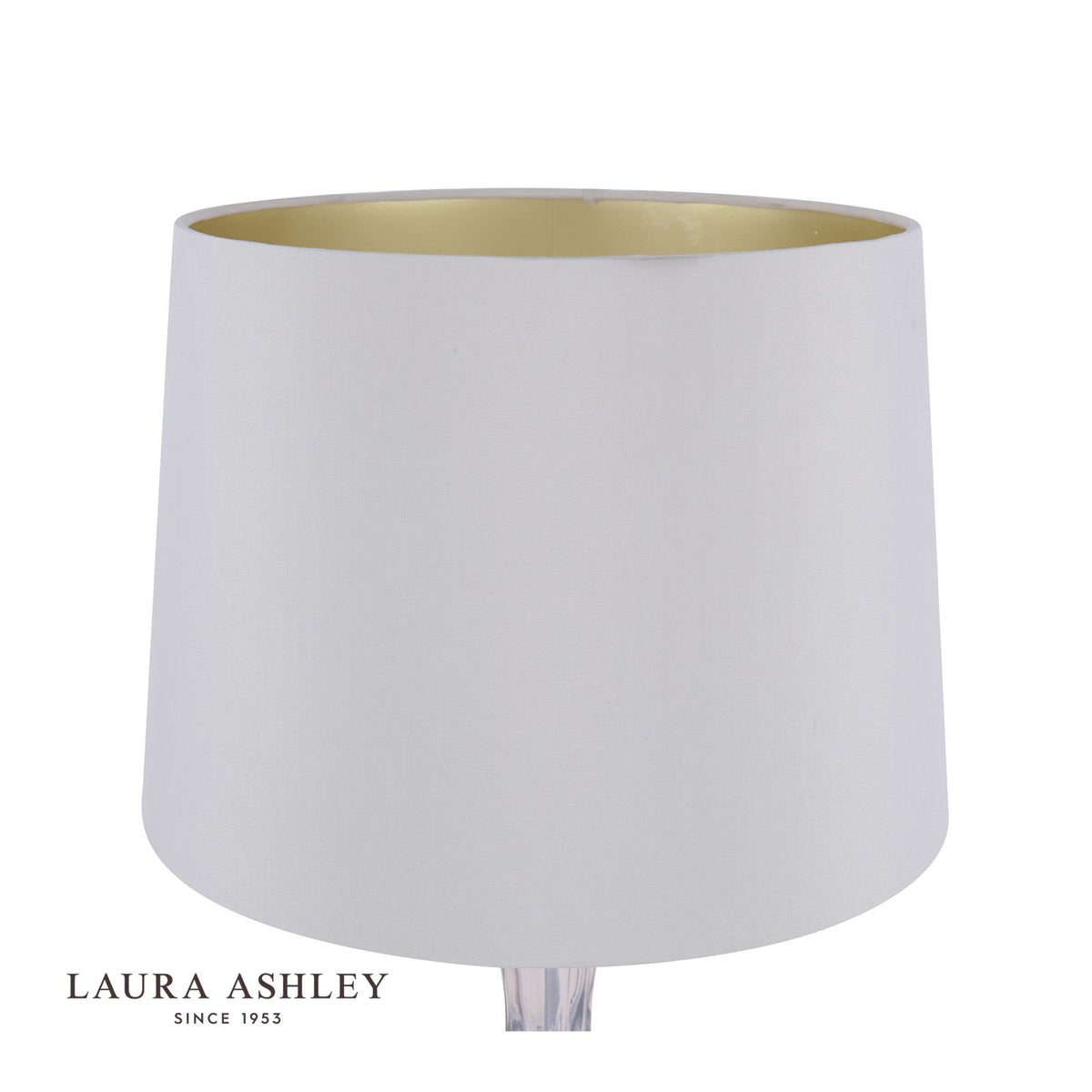 Laura Ashley Nevern Table Lamp Champagne Glass & Polished Chrome With Shade