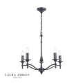 Laura Ashley Ludchurch 5 Light Armed Pendant Black Fitting Only