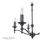 Laura Ashley Ludchurch 5 Light Armed Pendant Black Fitting Only