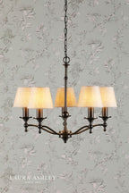 Laura Ashley Ludchurch 5 Light Armed Pendant Black Fitting Only