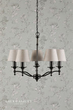Laura Ashley Ludchurch 5 Light Armed Pendant Black Fitting Only