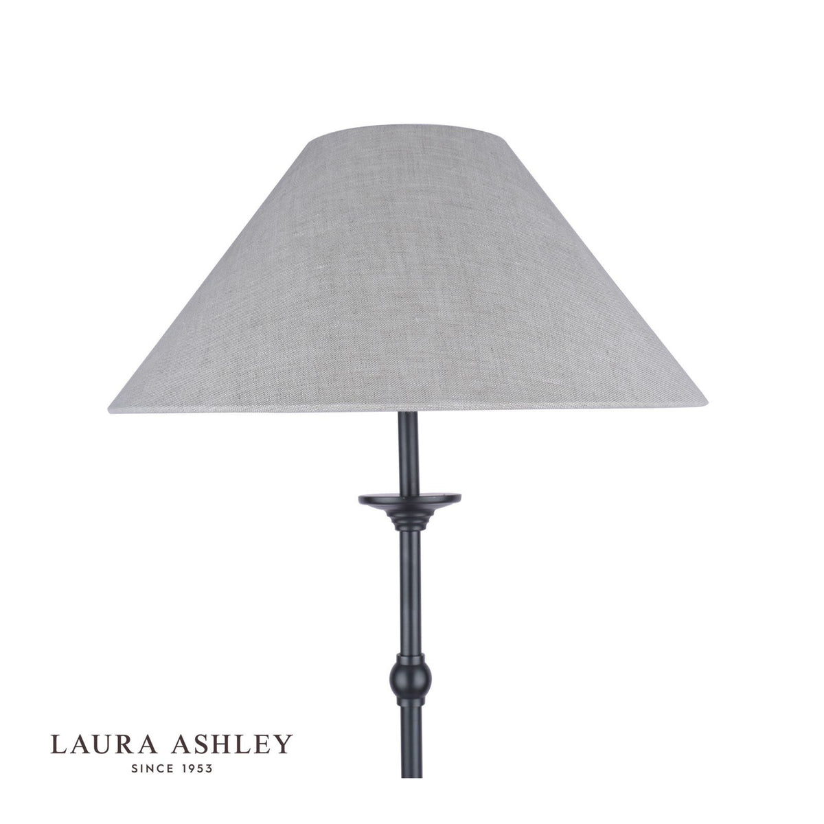 Laura Ashley Ludchurch Floor Lamp Industrial Black With Shade