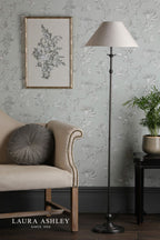 Laura Ashley Ludchurch Floor Lamp Industrial Black With Shade