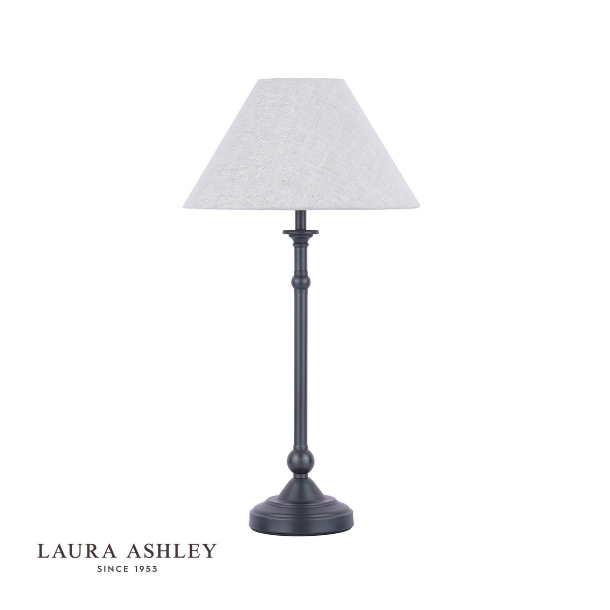 Laura Ashley Ludchurch Table Lamp Industrial Black With Shade