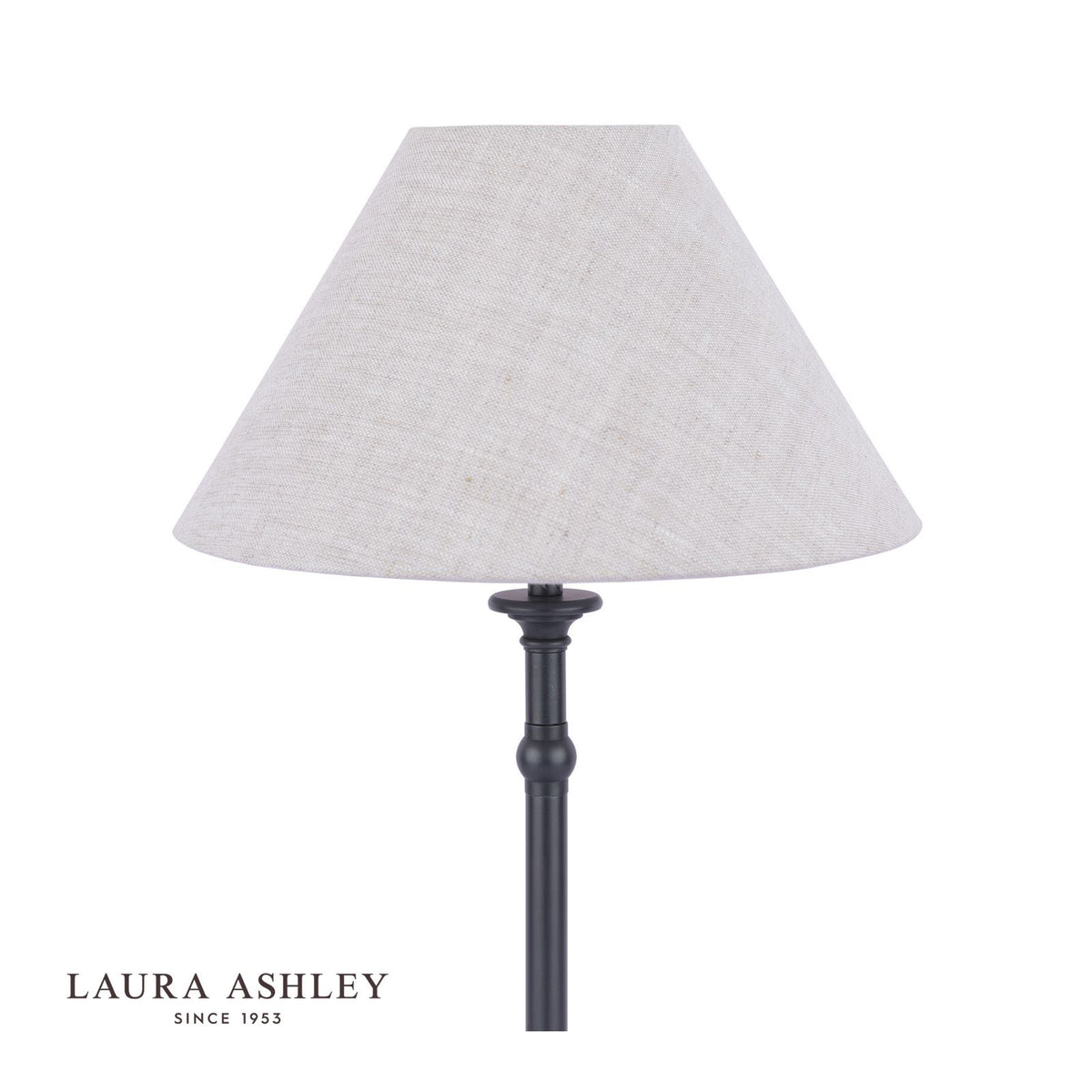 Laura Ashley Ludchurch Table Lamp Industrial Black With Shade