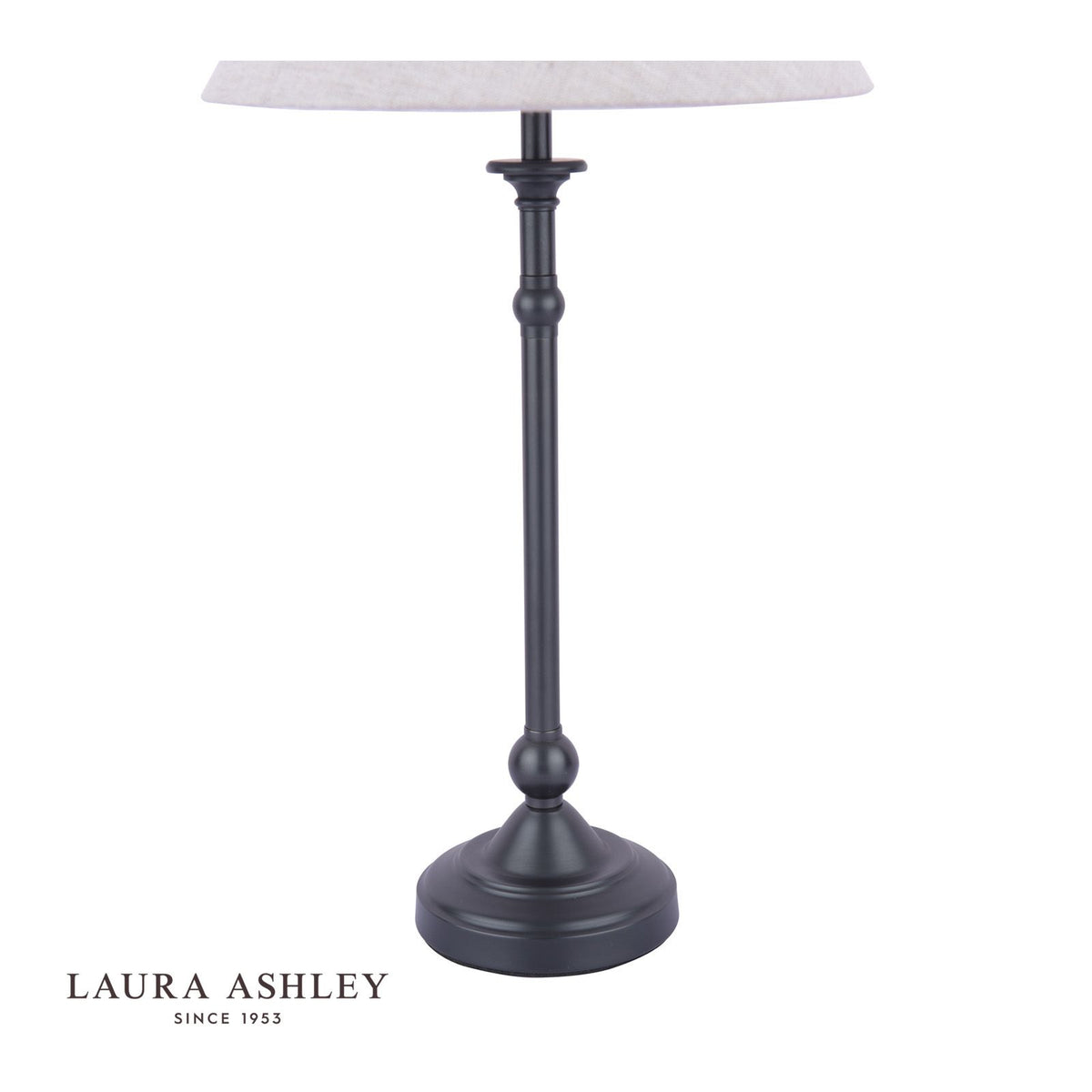 Laura Ashley Ludchurch Table Lamp Industrial Black With Shade