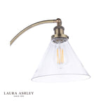 Laura Ashley Isaac Floor Lamp Antique Brass and Glass